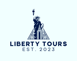 Statue Of Liberty - America Art Deco Liberty logo design