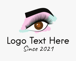 Makeup Tutorial - Eyebrow Eyelashes Salon logo design