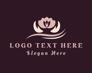 Masseuse - Lotus Hand Massage logo design