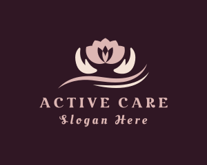 Physiotherapy - Lotus Hand Massage logo design