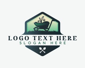 Wheelbarrow - Wheelbarrow Landscaping Garden logo design