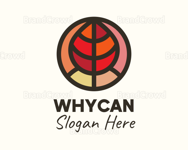 Autumn Leaf Badge Logo