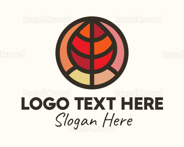 Autumn Leaf Badge Logo