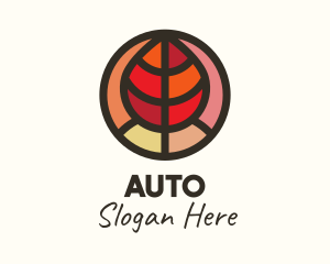 Autumn Leaf Badge Logo