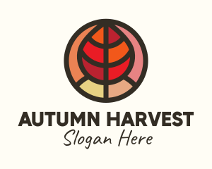 Autumn Leaf Badge logo design