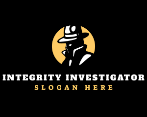 Retro Detective Investigator logo design