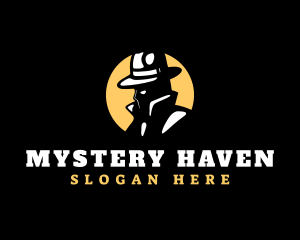 Retro Detective Investigator logo design