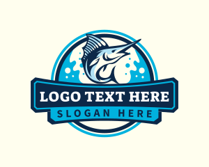 Aquarium - Sailfish Ocean Fishing logo design