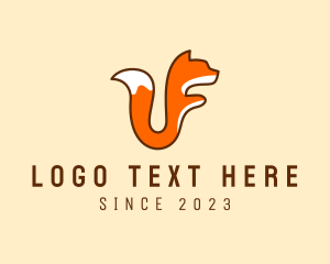 Zoo - Fox Letter F logo design