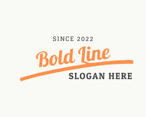 Underline - Urban Cursive Wordmark logo design