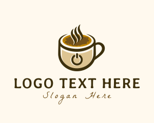 Snack - Power Coffee Cup logo design