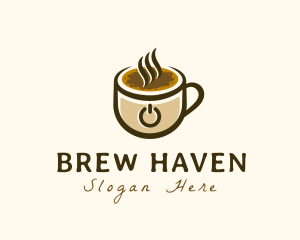 Coffee House - Power Coffee Cup logo design