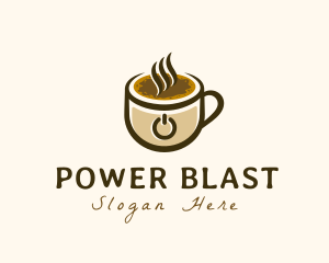 Power Coffee Cup logo design