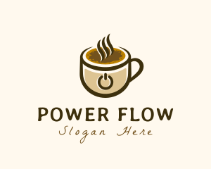 Power Coffee Cup logo design