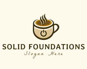 Cappuccino - Power Coffee Cup logo design