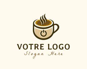 Latte - Power Coffee Cup logo design