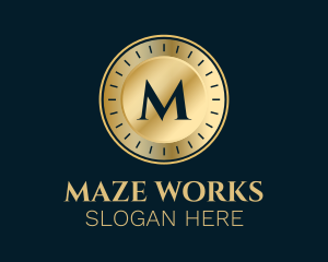 Luxury Gold Coin Letter  Logo