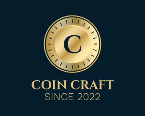 Luxury Gold Coin Letter  logo design