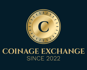 Coinage - Luxury Gold Coin Letter logo design