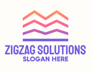 Zigzag - Gradient Property Building logo design