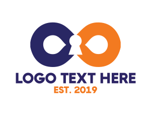 Loop - Infinity Lock Keyhole logo design