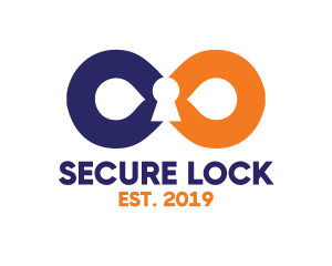 Lock - Infinity Lock Keyhole logo design