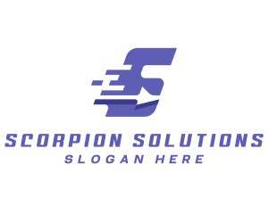 Logistics Courier Letter S logo design