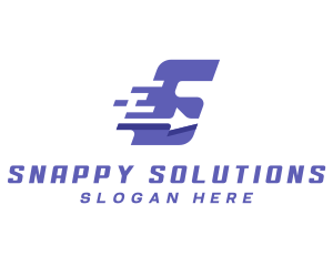 Logistics Courier Letter S logo design