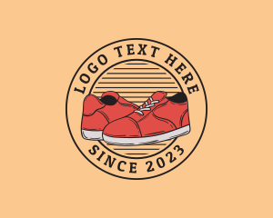 Foot Print - Retro Fashion Shoe logo design
