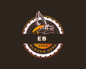 Excavator Builder Backhoe Logo