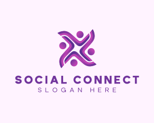 Social Leadership People logo design