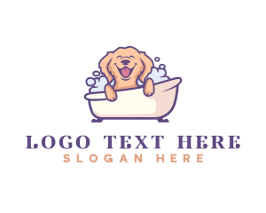 Golden Retriever Bathtub Logo