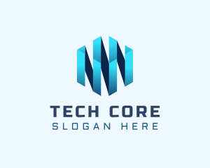 Digital Tech Cube  logo design