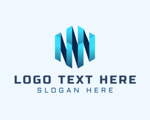 Futuristic - Digital Tech Cube logo design