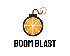 Orange Fruit Bomb logo design