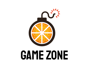 Orange Fruit Bomb logo design