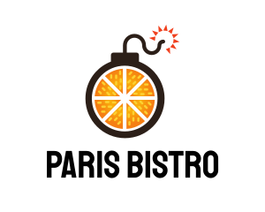 Orange Fruit Bomb logo design