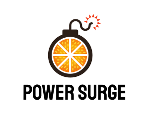 Boom - Orange Fruit Bomb logo design