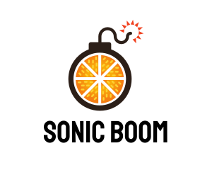 Orange Fruit Bomb logo design