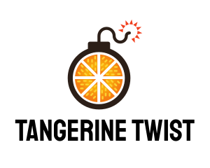 Tangerine - Orange Fruit Bomb logo design