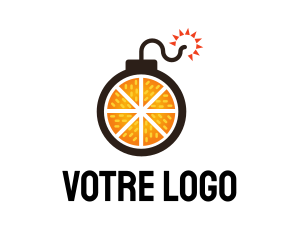Bombing - Orange Fruit Bomb logo design
