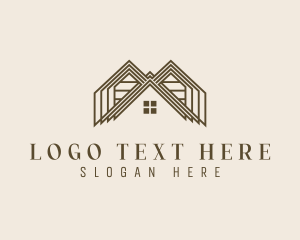 Leasing - Roof Property Construction logo design