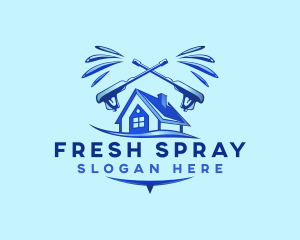 Power Wash Roof Spray logo design