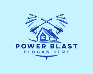 Power Wash Roof Spray logo design