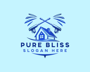 Power Wash Roof Spray logo design