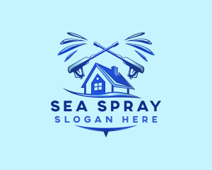 Power Wash Roof Spray logo design