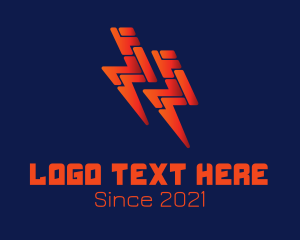 Danger - Electrical Energy Bolt logo design