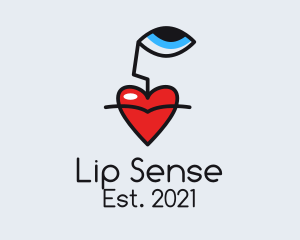 Eye Lips Heart  logo design