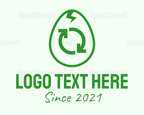 Green Recycle Egg Logo