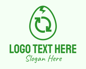 Green Recycle Egg Logo